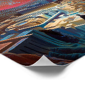 Surrealistisch doolhof landschap poster (Hoek)