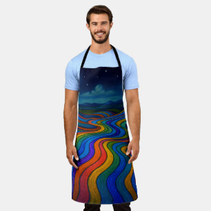Surrealistisch Dreamscape Maanlicht Regenboogland Schort