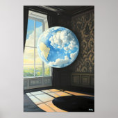 Surrealistisch Dreamscape van de Drijvende Aarde i Poster (Voorkant)
