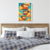 Surrealistisch Drijvend Kabinet Canvas Wall Art Gi Afdruk (Insitu (Slaapkamer))