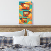 Surrealistisch Drijvend Kabinet Canvas Wall Art Gi Afdruk (Insitu (Slaapkamer))
