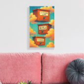 Surrealistisch Drijvend Kabinet Canvas Wall Art Gi Afdruk (Insitu (Woonkamer))