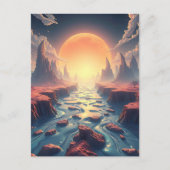 Surrealistisch etherisch landschap | magische were briefkaart (Voorkant)