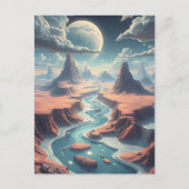 Surrealistisch etherisch landschap | magische were briefkaart (Voorkant)
