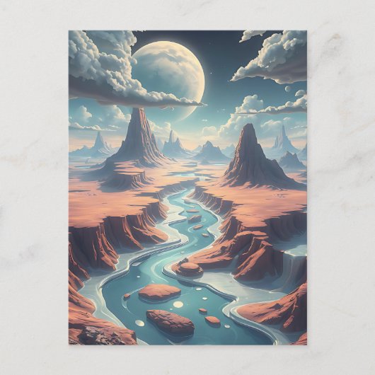 Surrealistisch etherisch landschap | magische were briefkaart (Voorkant)