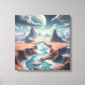 Surrealistisch etherisch landschap | magische were canvas afdruk (Voorkant)