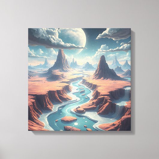 Surrealistisch etherisch landschap | magische were canvas afdruk (Voorkant)