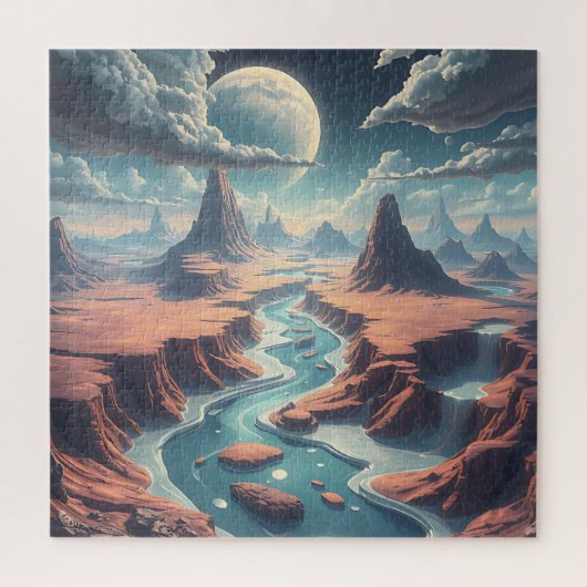 Surrealistisch etherisch landschap | magische were legpuzzel (Verticaal)