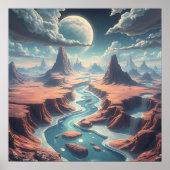 Surrealistisch etherisch landschap | magische were poster (Voorkant)