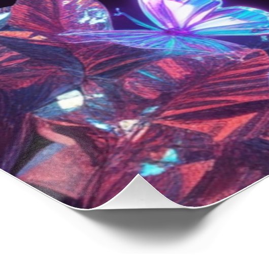 Surrealistisch geometrisch leeuwenOerwoud - futuri Perfect Poster (Hoek)