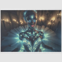 Surrealistisch Glowing Ballerina Decoupage Papier