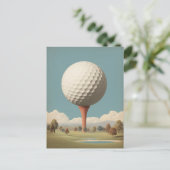 Surrealistisch golfbal landschap briefkaart (Staand voorkant)