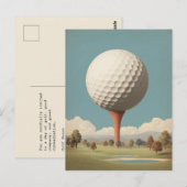 Surrealistisch golfbal landschap briefkaart (Voorkant / Achterkant)