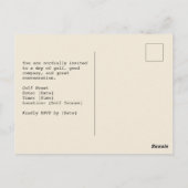 Surrealistisch golfbal landschap briefkaart (Achterkant)