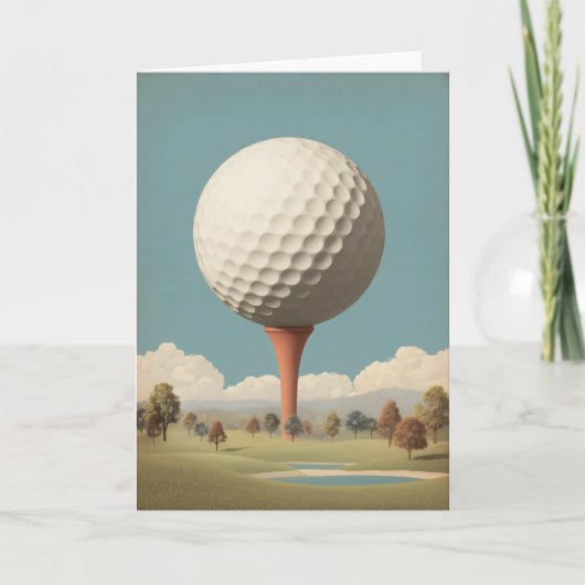 Surrealistisch golfballandschap kaart (Voorkant)