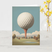 Surrealistisch golfballandschap kaart (Gele Bloem)