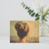 Surrealistisch haar met kleine mensen briefkaart (Staand voorkant)