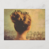 Surrealistisch haar met kleine mensen briefkaart (Voorkant)