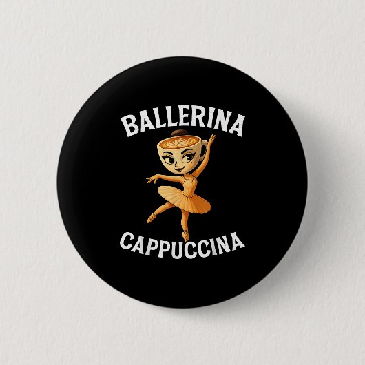 Surrealistisch Italiaans Brainrot Meme Ballerina C Ronde Button 5,7 Cm (Voorkant)