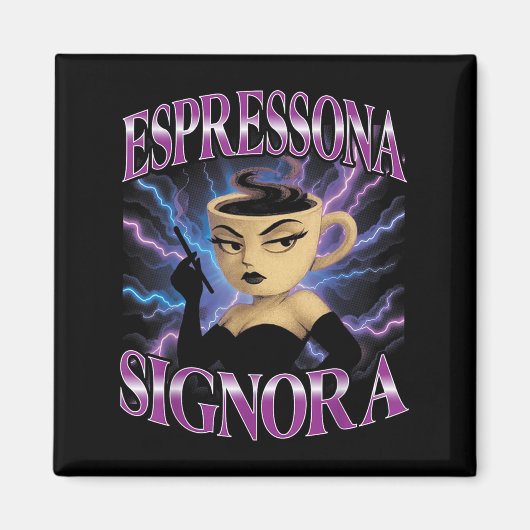 Surrealistisch Italiaans Brainrot Meme Espressona Magneet (Voorkant)