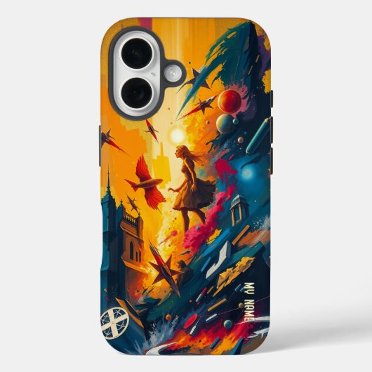 Surrealistisch kosmisch avontuur kunstwerk Case-Mate iPhone case (Achterkant)
