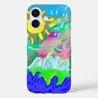 surrealistisch landschap iPhone 16 hoesje