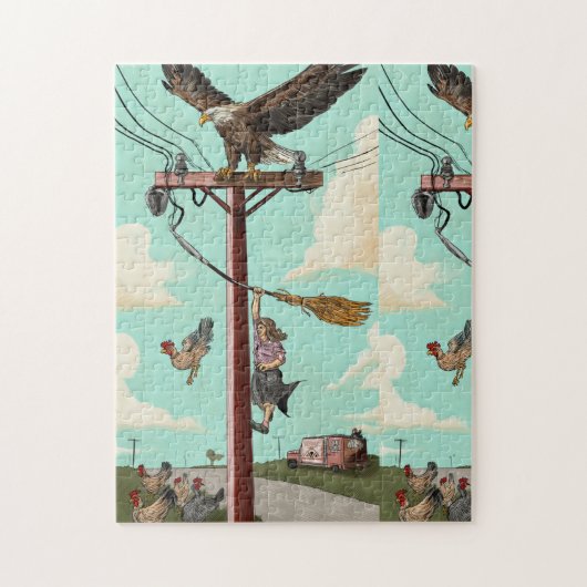 Surrealistisch landschap puzzel (Verticaal)