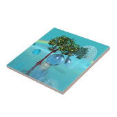 Surrealistisch landschap tegeltje (Zijkant)