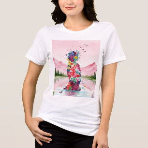 Surrealistisch landschap Tri-Blend shirt