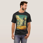 Surrealistisch levendig retrofuturistisch wonderla t-shirt (Voorkant volledig)