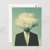 Surrealistisch Man in een wolk Briefkaart (Voorkant / Achterkant)