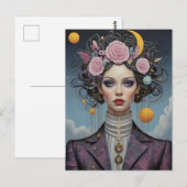 Surrealistisch Mode Portret Briefkaart (Voorkant / Achterkant)