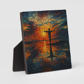 Surrealistisch mozaïek: een visioen in Abstracte b Fotoplaat (Voorkant)