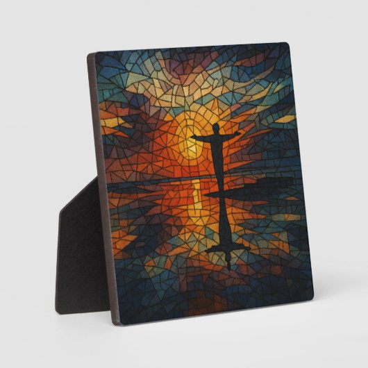 Surrealistisch mozaïek: een visioen in Abstracte b Fotoplaat (Voorkant)