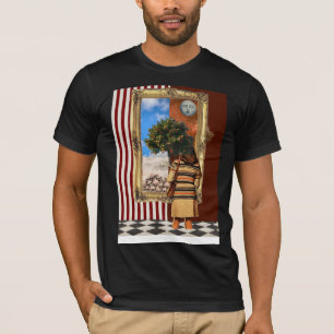 Surrealistisch museum expositie vintage kunstprint t-shirt