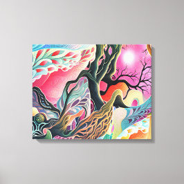 Surrealistisch mystiek landschap canvas afdruk