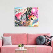 Surrealistisch mystiek landschap canvas afdruk (Insitu (Woonkamer))