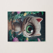 Surrealistisch One Eyed Zebra Kat Legpuzzel (Horizontaal)