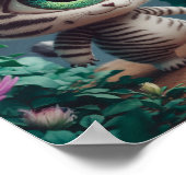 Surrealistisch One Eyed Zebra Kat Poster (Hoek)