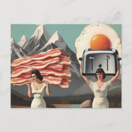 Surrealistisch ontbijt feestdagenkaart