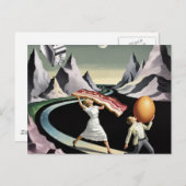Surrealistisch ontbijt mensen briefkaart (Voorkant / Achterkant)