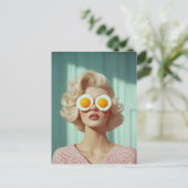 Surrealistisch ontbijt Mode Portret Briefkaart (Staand voorkant)