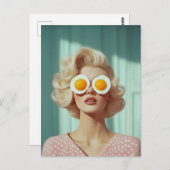 Surrealistisch ontbijt Mode Portret Briefkaart (Voorkant / Achterkant)