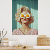 Surrealistisch ontbijt Mode Portret Poster (Keuken)
