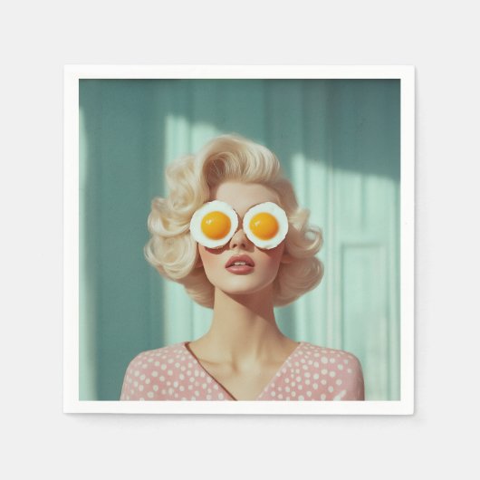 Surrealistisch ontbijt Mode Portret Servet (Voorkant)
