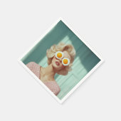 Surrealistisch ontbijt Mode Portret Servet (Hoek)