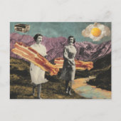 Surrealistisch ontbijt Vrouwen Sunny Side Up Egg Briefkaart (Voorkant)