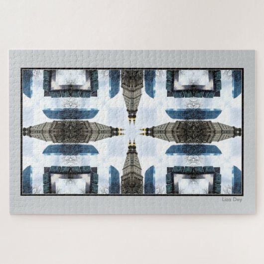 Surrealistisch oriëntatiepunt Abstracte puzzel 2 (Horizontaal)