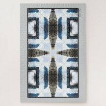 Surrealistisch oriëntatiepunt Abstracte puzzel 2