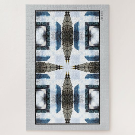 Surrealistisch oriëntatiepunt Abstracte puzzel 2 (Verticaal)